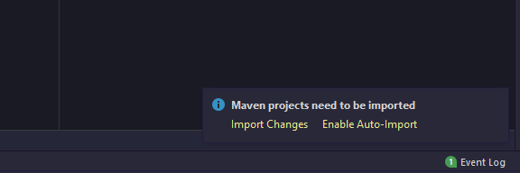 Maven Auto Import Prompt